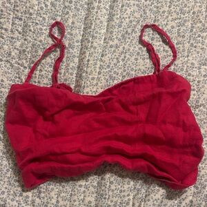 Reformation Linen Crop Top